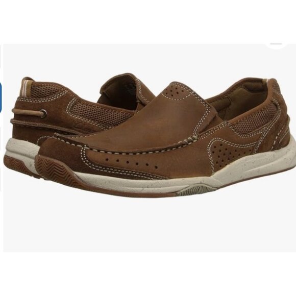 Clarks Mens Sailview Step Loafer Shoes Size 10 Brown...